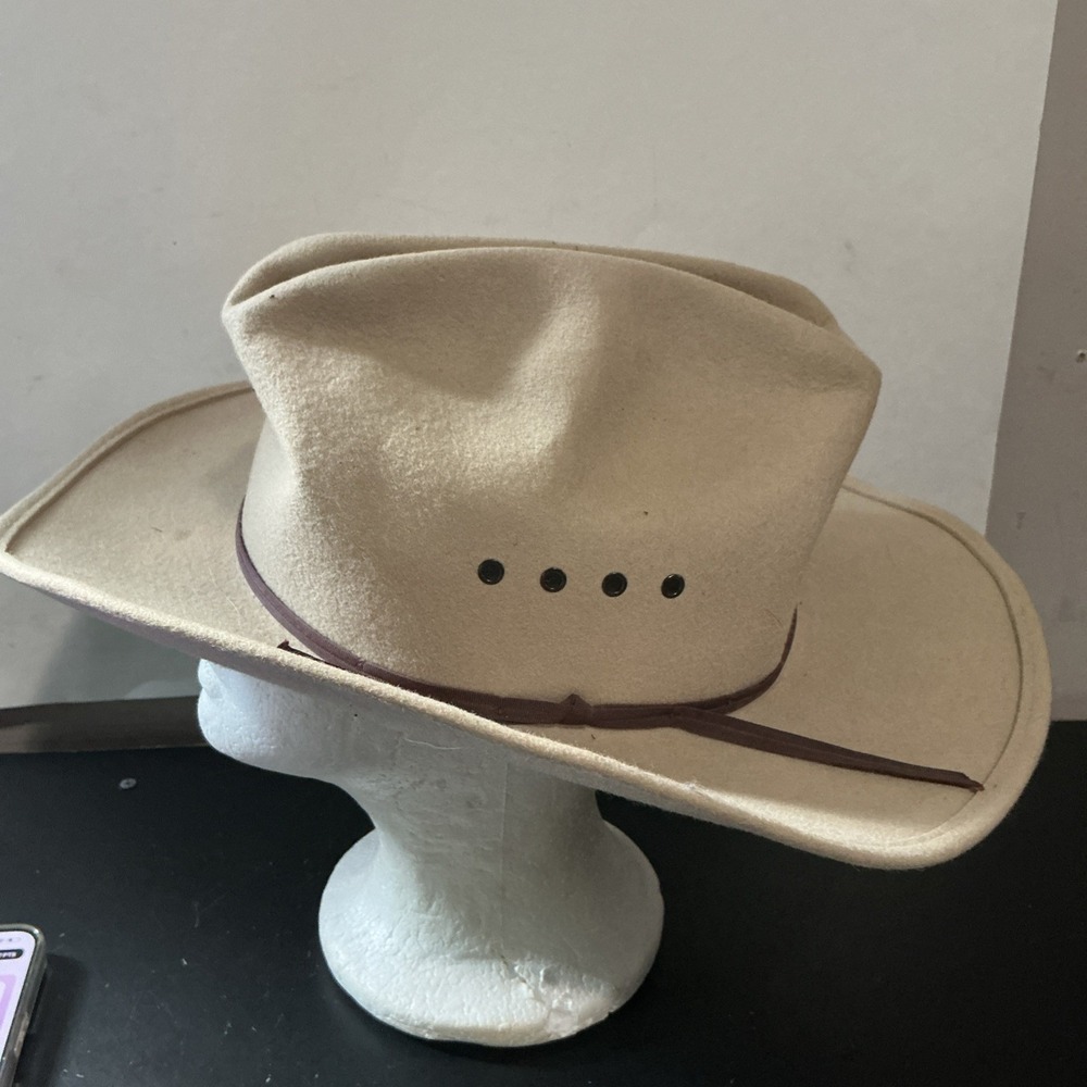 Dorfman Pacific 100% Wool Hat Made In USA X-LARGE BENT  Stained